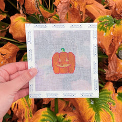 Saturnalia Stitching Tiny Pumpkin Needlepoint Canvas