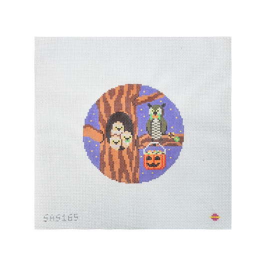 Saturnalia Stitching Halloween Hoots Needlepoint Canvas