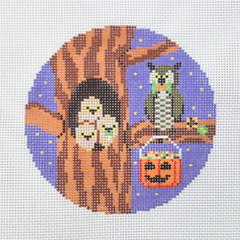 Saturnalia Stitching Halloween Hoots Needlepoint Canvas