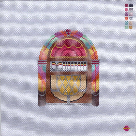 Saturnalia Stitching Jukebox Needlepoint Canvas