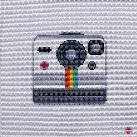 Saturnalia Stitching Polaroid Camera Needlepoint Canvas