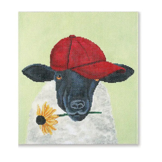 Scott Church Creative Sheep with Red Hat Needlepoint Canvas