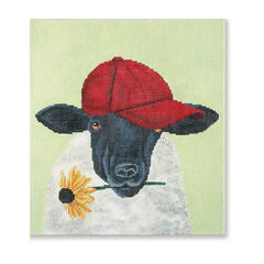 Scott Church Creative Sheep with Red Hat Needlepoint Canvas