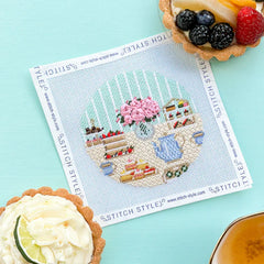 Stitch Style Tea for Two Needlepoint Canvas