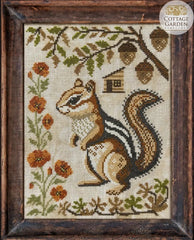 Cottage Garden Samplings A Year in the Woods II #6 The Chipmunk Cross Stitch Pattern