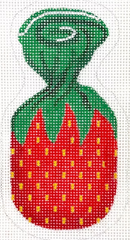 Kate Dickerson Needlepoint Collections Christmas Ornament Wrapped Strawberry Candy Needlepoint Canvas