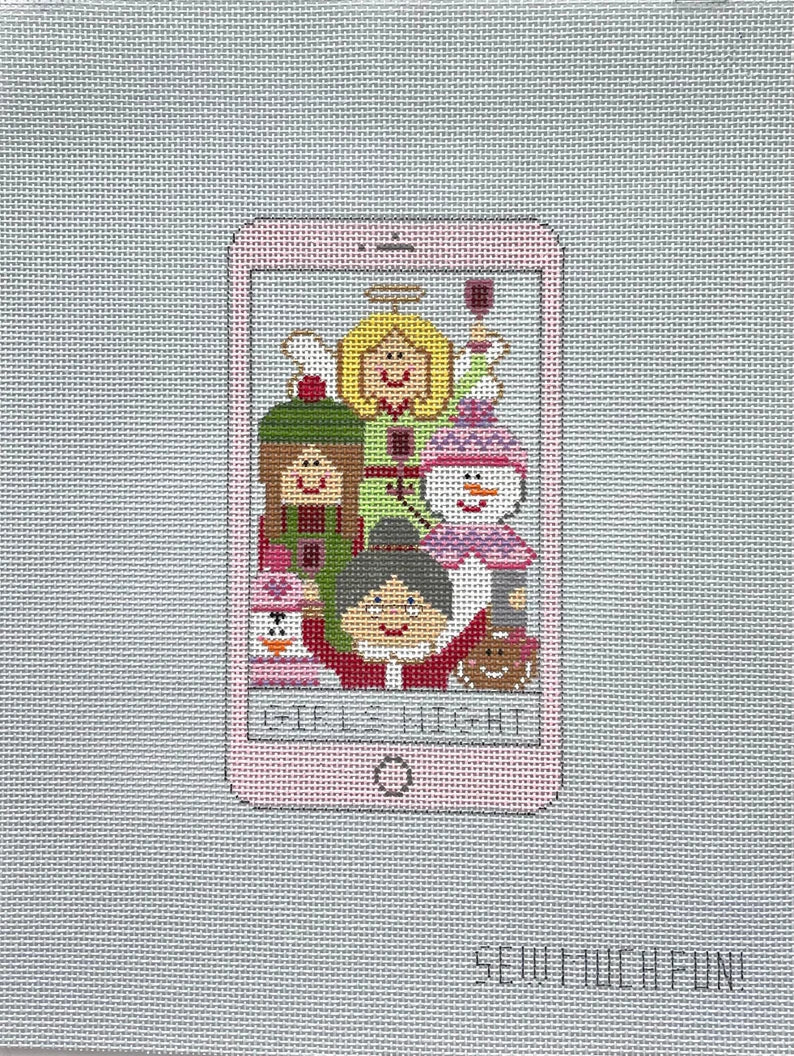 Sew Much Fun Girls Night Out Selfie Needlepoint Canvas