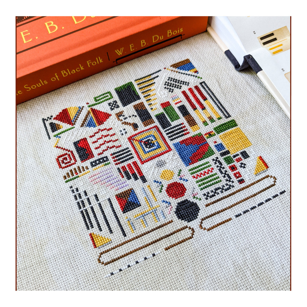 Shaded Stitchery Data Portraits in Paris 1900 Cross Stitch Pattern