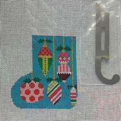 Shelly Tribbey Designs Glitzy Ornament Mini Skate Needlepoint Canvas