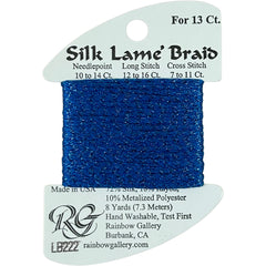 Rainbow Gallery Silk Lame Braid 13 - 222 Brilliant Blue