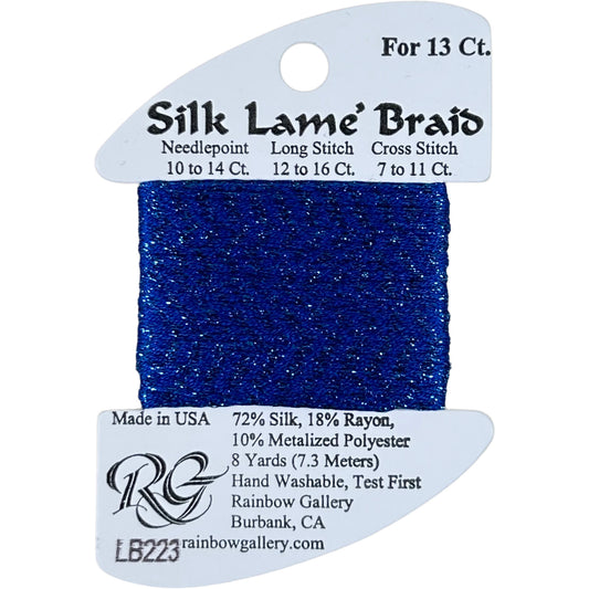Rainbow Gallery Silk Lame Braid 13 - 223 Crystal Blue