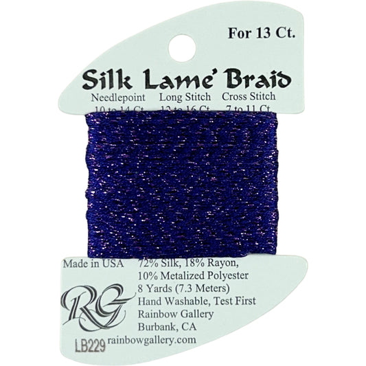 Rainbow Gallery Silk Lame Braid 13 - 229 Plus Purple