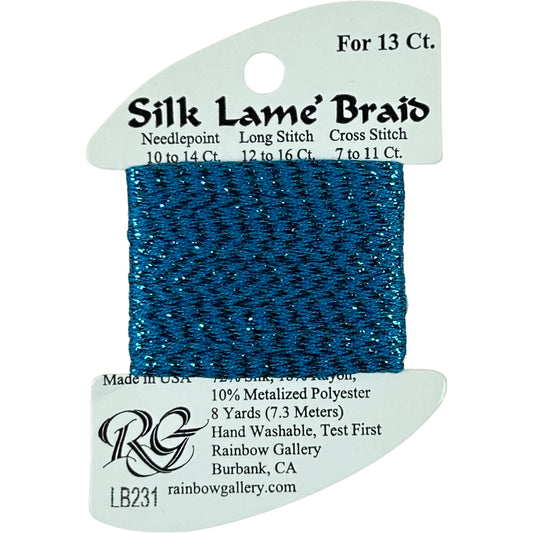 Rainbow Gallery Silk Lame Braid 13 - 231 Blue Jewel