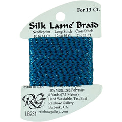 Rainbow Gallery Silk Lame Braid 13 - 231 Blue Jewel