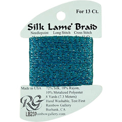 Rainbow Gallery Silk Lame Braid 13 - 237 Aqua Bay