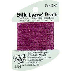 Rainbow Gallery Silk Lame Braid 13 - 246 Vintage Wine