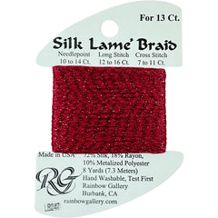 Rainbow Gallery Silk Lame Braid 13 - 247 Paris Pink