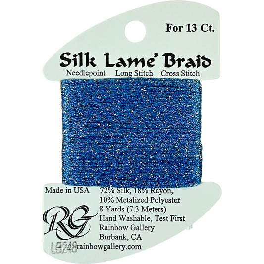 Rainbow Gallery Silk Lame Braid 13 - 248 Blue Promise