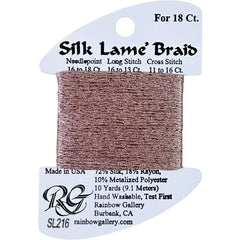 Rainbow Gallery Silk Lame Braid 18 - 216 Touch of Tan