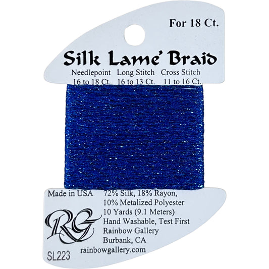 Rainbow Gallery Silk Lame Braid 18 - 223 Crystal Blue