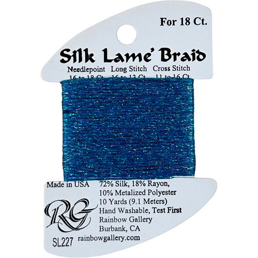 Rainbow Gallery Silk Lame Braid 18 - 227 Aruba Blue