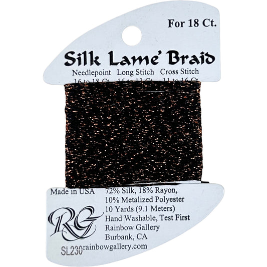 Rainbow Gallery Silk Lame Braid 18 - 230 Bronze