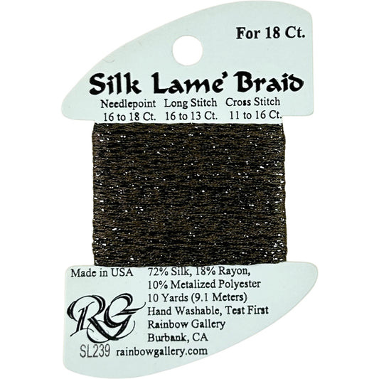 Rainbow Gallery Silk Lame Braid 18 - 239 Stony Field