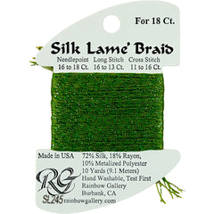 Rainbow Gallery Silk Lame Braid 18 - 245 Green Banana