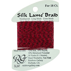 Rainbow Gallery Silk Lame Braid 18 - 247 Paris Pink