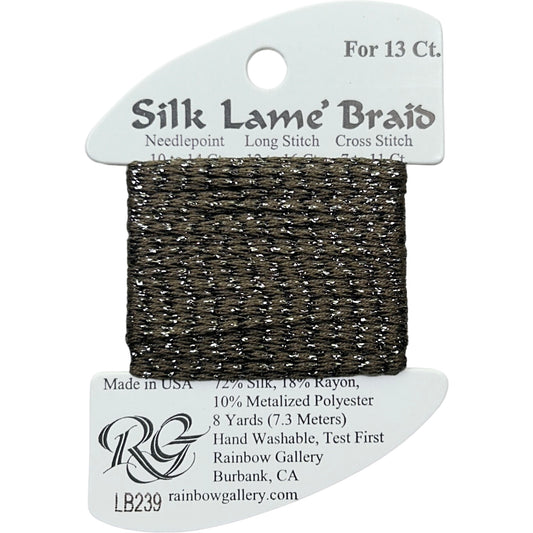 Rainbow Gallery Silk Lame Braid 13 - 239 Stony Field