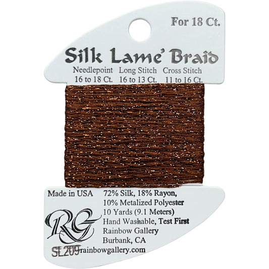 Rainbow Gallery Silk Lame Braid 18 - 209 Gingerbread