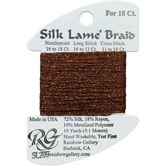 Rainbow Gallery Silk Lame Braid 18 - 209 Gingerbread