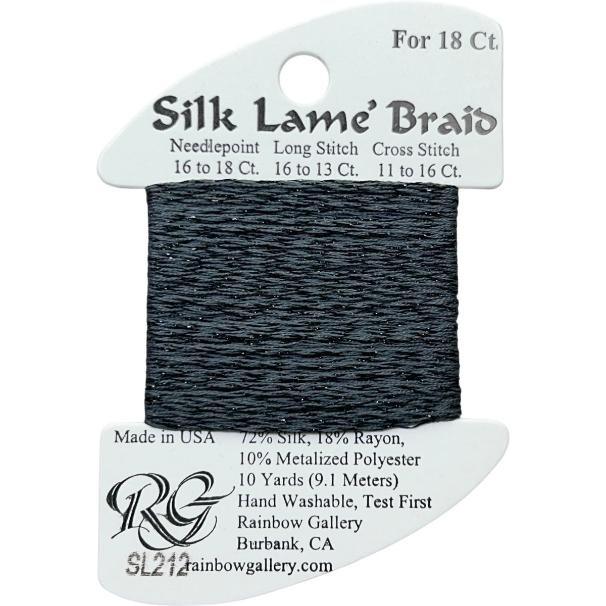Rainbow Gallery Silk Lame Braid 18 - 212 Castlerock