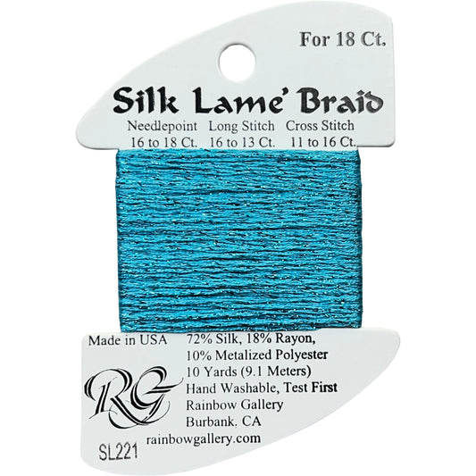 Rainbow Gallery Silk Lame Braid 18 - 221 Capri Breeze