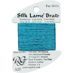 Rainbow Gallery Silk Lame Braid 18 - 221 Capri Breeze