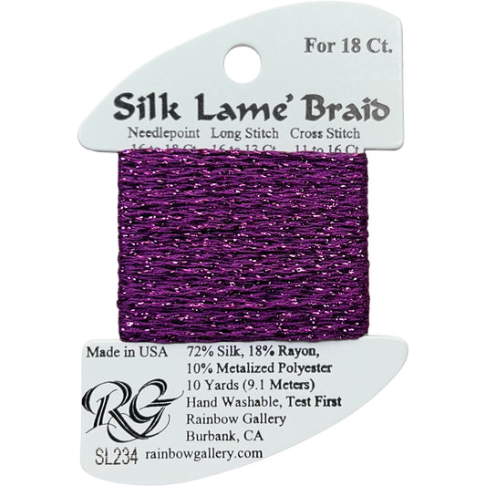 Rainbow Gallery Silk Lame Braid 18 - 234 Striking Purple