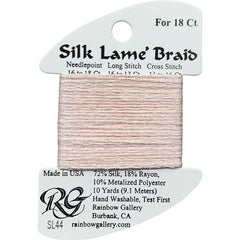 Rainbow Gallery Silk Lame Braid 18 - 044 Light Shell Pink