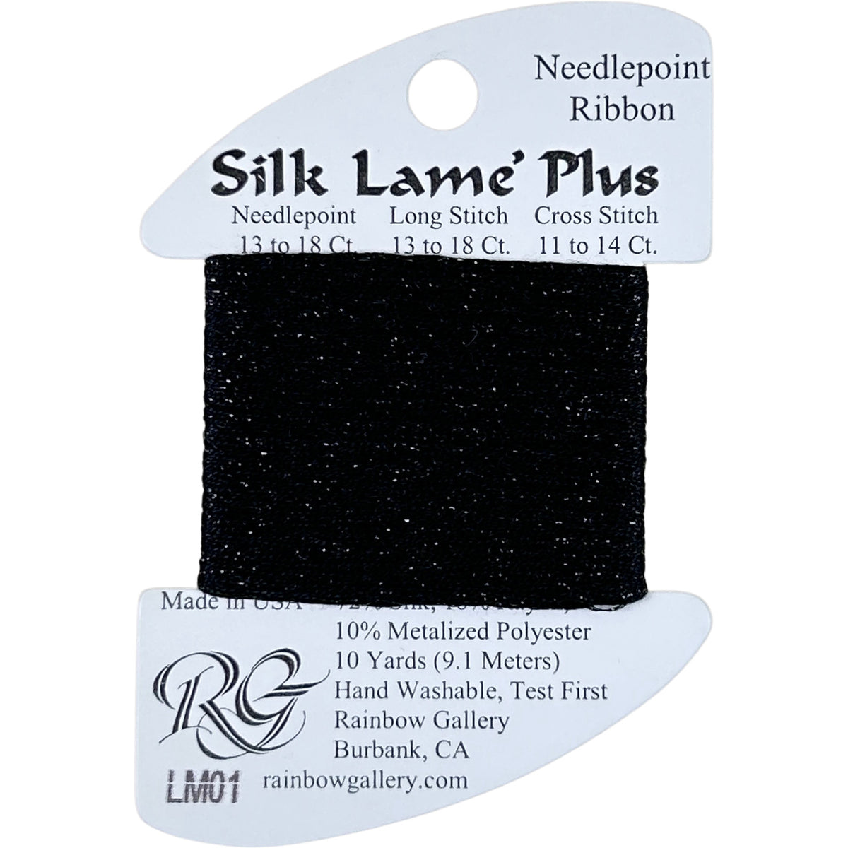 Rainbow Gallery Silk Lame Plus - 01 Black