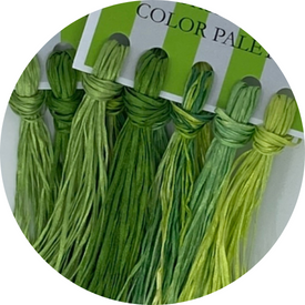 Silk Road Straw Silk Palette - 9402 Spring Greens