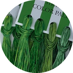 Silk Road Straw Silk Palette - 9403 Classic Greens