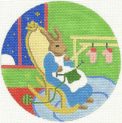 Silver Needle Goodnight Moon Quiet Old Lady Bunny Needlepoint Canvas