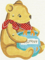 Silver Needle Winnie the Pooh Hunny Bear Ornament Needlepoint Canvas