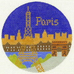 Silver Needle Paris Ornament Needlepoint Canvas