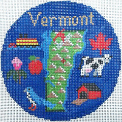 Silver Needle Vermont Ornament Needlepoint Canvas
