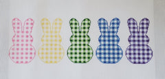 Silver Stitch Needlepoint 5 Gingham Bunnies Needlepoint Canvas