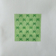 Silver Stitch Needlepoint Bows Needlepoint Canvas - Green