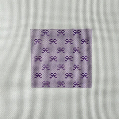 Silver Stitch Needlepoint Bows Needlepoint Canvas - Lavender