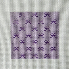 Silver Stitch Needlepoint Bows Needlepoint Canvas - Lavender