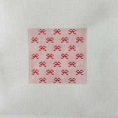 Silver Stitch Needlepoint Bows Needlepoint Canvas - Pink