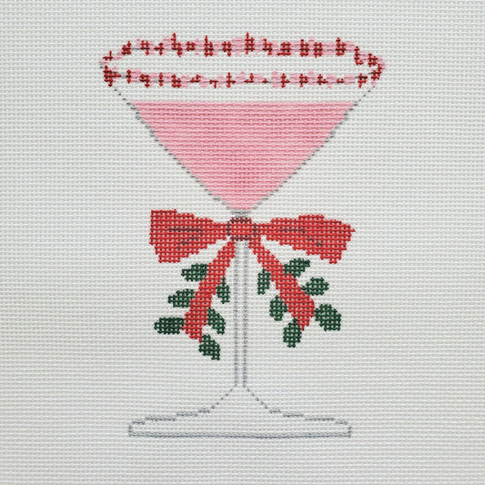 Silver Stitch Needlepoint Christmas Martini Needlepoint Canvas